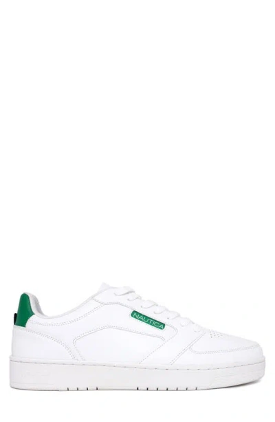 Shop Nautica Low Top Sneaker In White/ Green