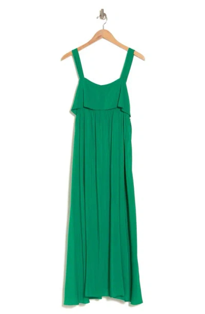 Shop Lucy Paris Verona Twist Front Maxi Dress In Green