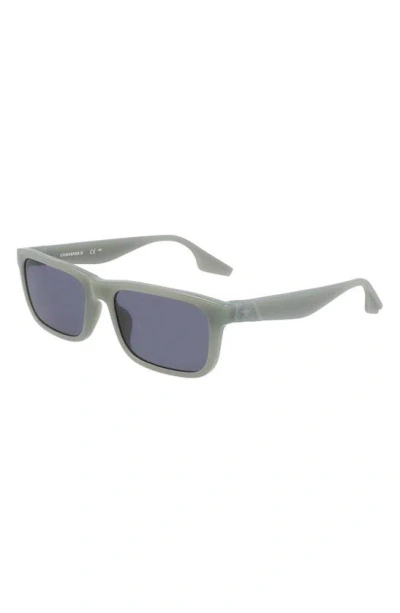 Shop Converse Restore 54mm Rectangular Sunglasses In Milky Summit Sage