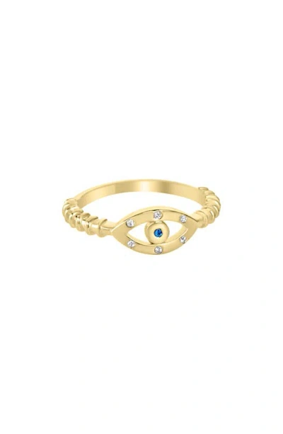 Shop Liza Schwartz Evil Eye Sapphire Ring In Gold