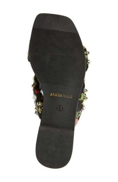 Shop Azalea Wang Ramsey Embellished Sandal In Black