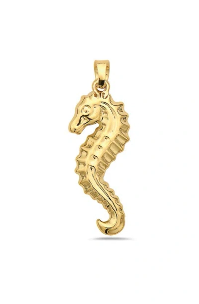 Shop Best Silver 14k Yellow Gold Seahorse Pendant
