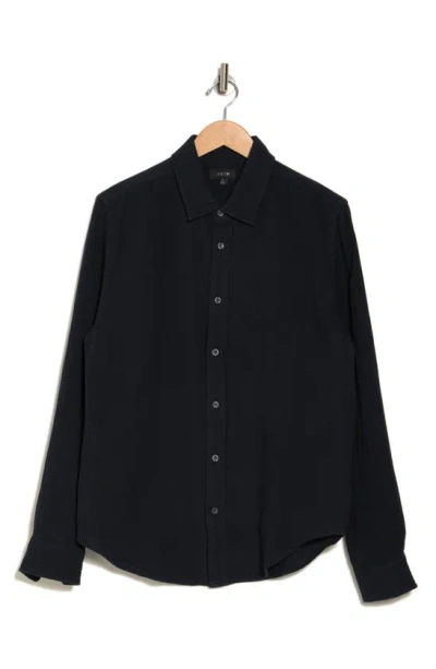 Shop Joe's Theo Textured Cotton Button-up Shirt In Ink