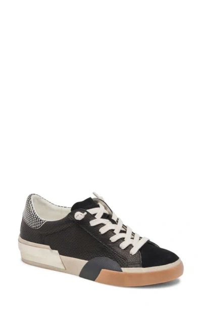 Shop Dolce Vita Zina Sneaker In Black/ Silver Perf