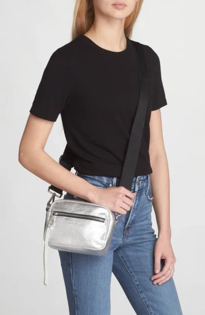 Shop Aimee Kestenberg Connie Convertible Bag In Stripe Embossed Silver