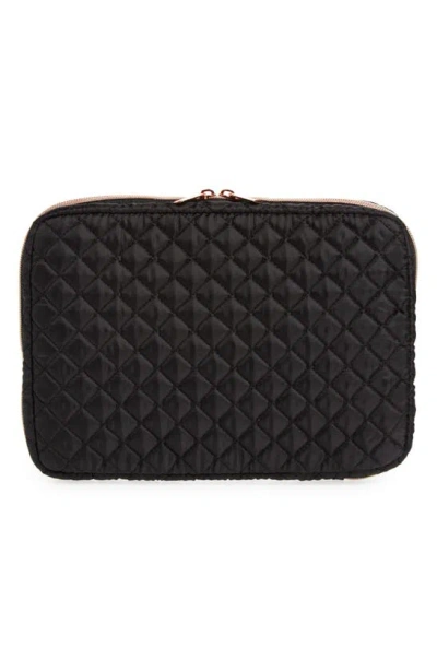 Shop Mytagalongs Coco Quilt Hanging Cosmetic Case In Black