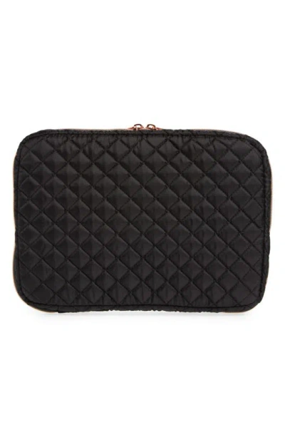 Shop Mytagalongs Coco Quilt Hanging Cosmetic Case In Black