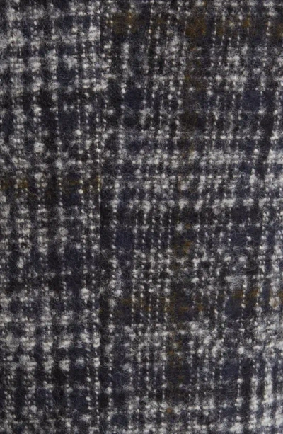 Shop Scotch & Soda Brushed Glen Plaid Wool Blend Topcoat In Multi Grey Check