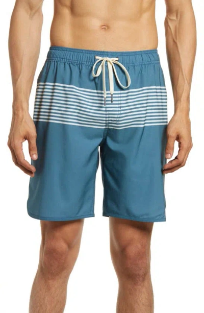 Shop Fair Harbor The Anchor Swim Trunks In Blue/ White Stripes