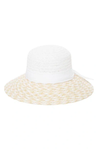 Shop San Diego Hat Contrast Brim Woven Hat In Mix Natural