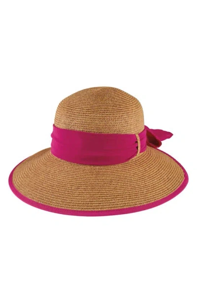 San Diego Hat Brunch Date Ribbon Hat In Fuschia