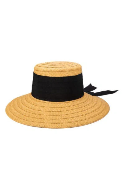 Shop San Diego Hat Ribbon Wide Brim Hat In Tobacco