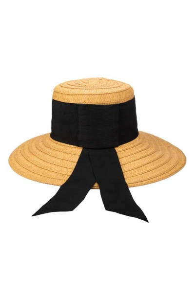 Shop San Diego Hat Ribbon Wide Brim Hat In Tobacco