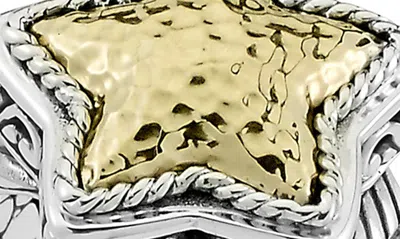 Samuel B. Hammered Heart Ring In Silver/ Gold - Star