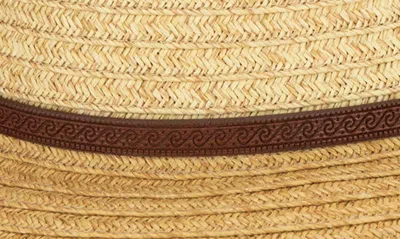 Shop San Diego Hat Ultrabraid Two-tone Raffia Fedora In Natural