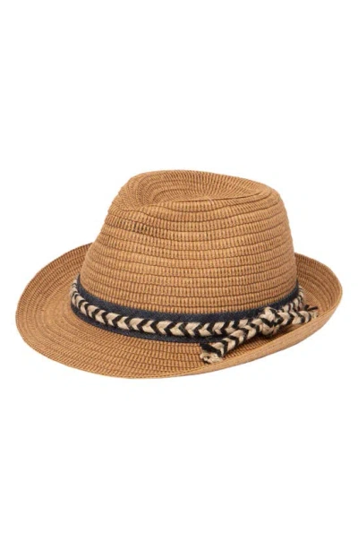 Shop San Diego Hat Braid Trim Fedora Hat In Natural