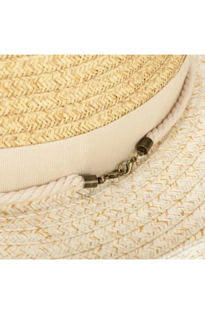San Diego Hat Ultrabraid Two-tone Raffia Rolled Brim Fedora In Mix Natural