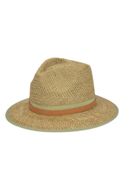 Shop San Diego Hat Stripe Band Fedora In Natural