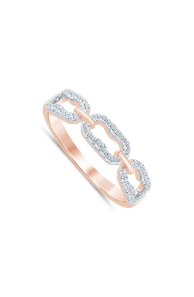 Shop Zac Posen Truly  Diamond Link Ring In Pink