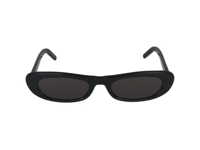 Shop Saint Laurent Sunglasses In Black Black Black