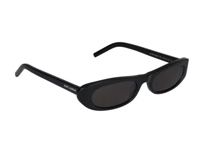 Shop Saint Laurent Sunglasses In Black Black Black