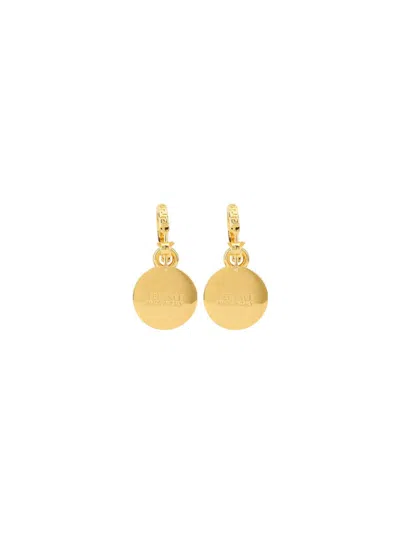 Shop Versace Earrings In White Gold