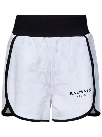 Shop Balmain Paris Kids Shorts In White