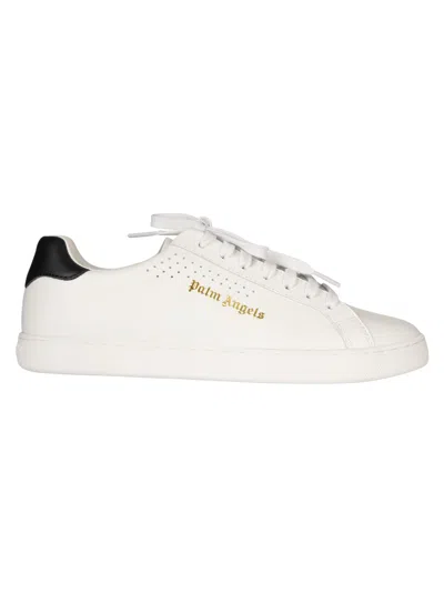 Shop Palm Angels New Tennis Sneakers In Bianco/nero