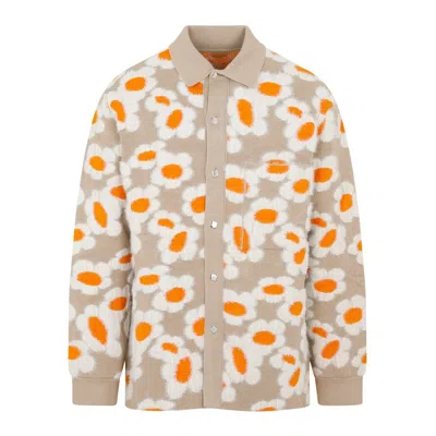 Shop Jacquemus Floral Patterned Long-sleeved Shirt In Multicolor