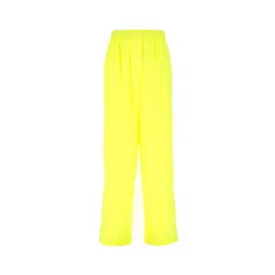 Shop Balenciaga Neon Track Pants In Yellow