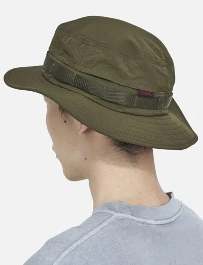 Shop Gramicci Bucket Hat (nylon) In Olive Green