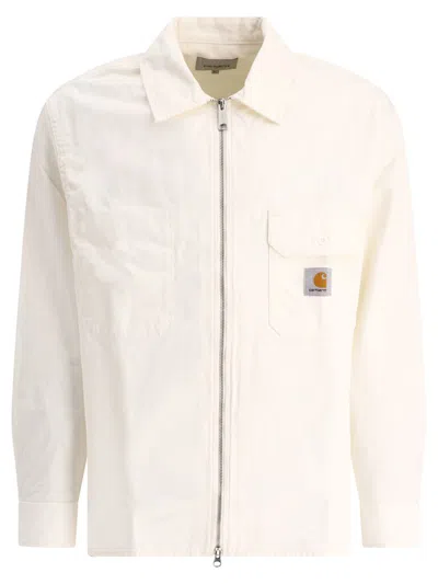 Shop Carhartt Wip "rainer" Overshirt In White