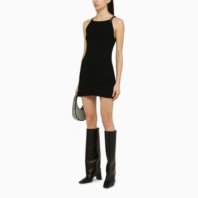 Shop Courrèges Black Viscose Blend Mini Dress