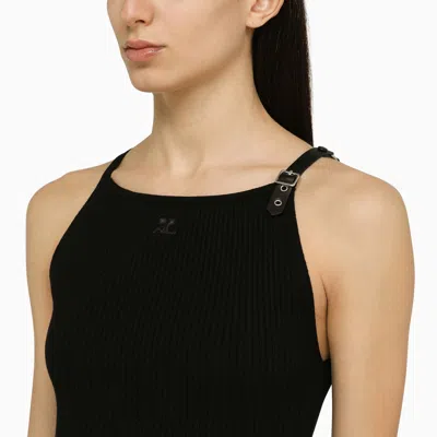 Courrèges Contrast Cotton Jersey Mini Dress