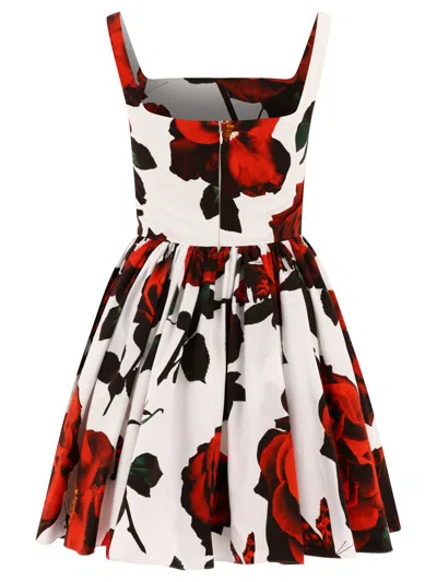 Shop Alexander Mcqueen "tudor Rose" Dress In White