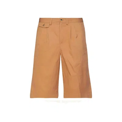 Shop Burberry Cotton Shorts In Brown