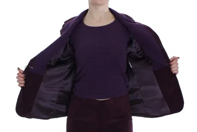 Shop Bencivenga Elegant Purple Wool Blend Three Piece Suit Women's Set