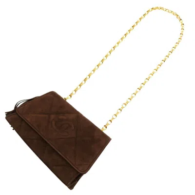 Pre-owned Chanel Brown Suede Shopper Bag ()