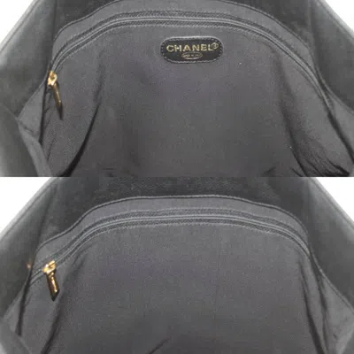 Pre-owned Chanel Cabas Black Leather Shopper Bag ()