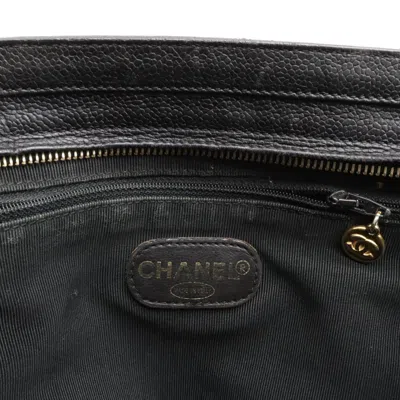 Pre-owned Chanel Cc Totebag Black Leather Shoulder Bag ()