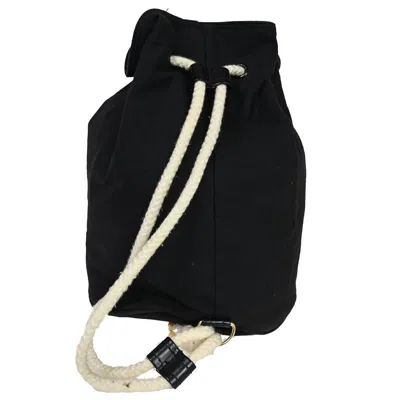 Pre-owned Chanel Drawstring Black Canvas Shoulder Bag ()