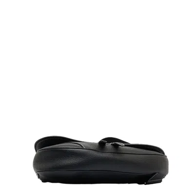 Shop Dior Saddle Black Leather Shoulder Bag ()