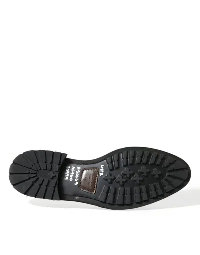 Shop Dolce & Gabbana Black Leather Studded Loafers Dress Men's Shoes