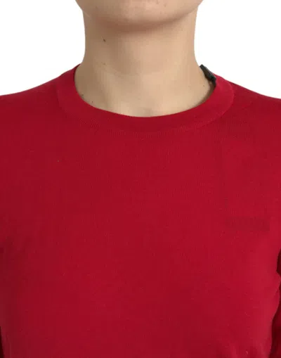 Shop Dolce & Gabbana Radiant Red Wool Pullover Women's Sweater
