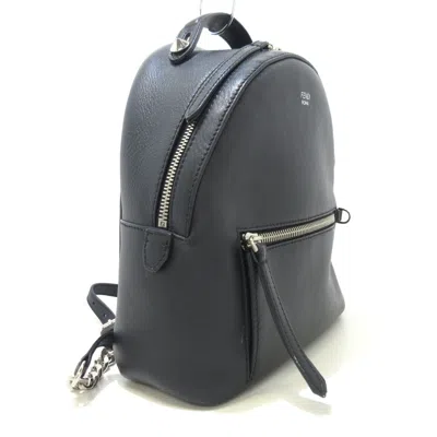 Shop Fendi By The Way Black Leather Backpack Bag ()