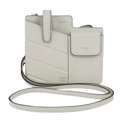 Shop Fendi White Leather Clutch Bag ()