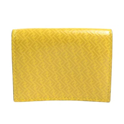Shop Fendi Yellow Leather Wallet  ()