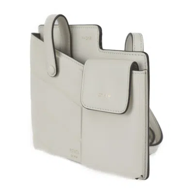 Shop Fendi White Leather Clutch Bag ()