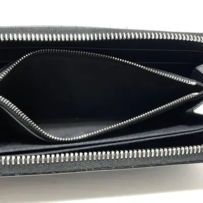 Shop Fendi Zucchino Black Leather Wallet  ()