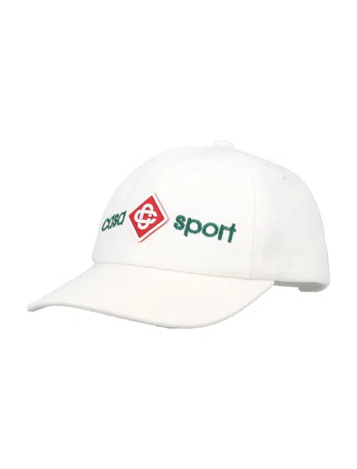 Shop Casablanca Casa Sport Logo Cap In White